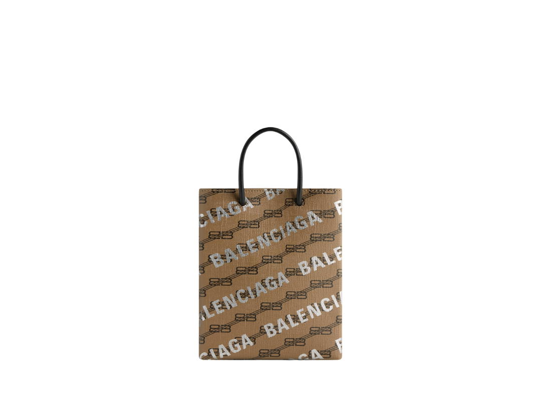 Balenciaga Balenciaga Large Shopping Bag In BB Monogram Coated Canvas With Silver Printed Allover Logo Beige