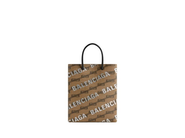 Balenciaga Balenciaga Large Shopping Bag In BB Monogram Coated Canvas With Silver Printed Allover Logo Beige - view 1