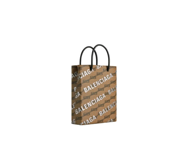 Balenciaga Balenciaga Large Shopping Bag In BB Monogram Coated Canvas With Silver Printed Allover Logo Beige - view 2