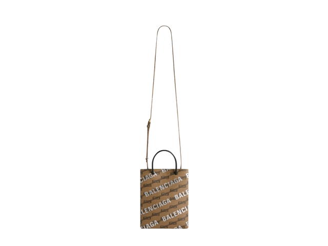 Balenciaga Balenciaga Large Shopping Bag In BB Monogram Coated Canvas With Silver Printed Allover Logo Beige - view 3