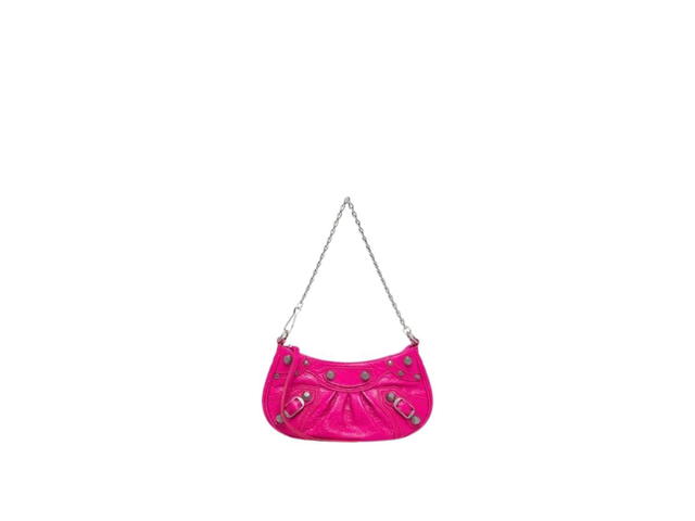 Balenciaga Balenciaga Le Cagole Mini Bag In Pink Arena Lambskin With Age Silver Hardware - view 1