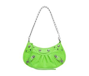 Buy Balenciaga Le Cagole Mini Bag With Chain Crocodile Embossed In Bright Green at Sasom – Authentic and Ready to Ship