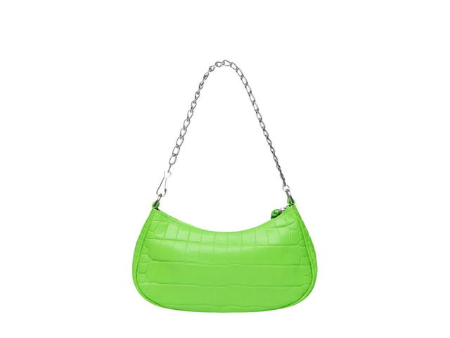Balenciaga Balenciaga Le Cagole Mini Bag With Chain Crocodile Embossed In Bright Green - view 2