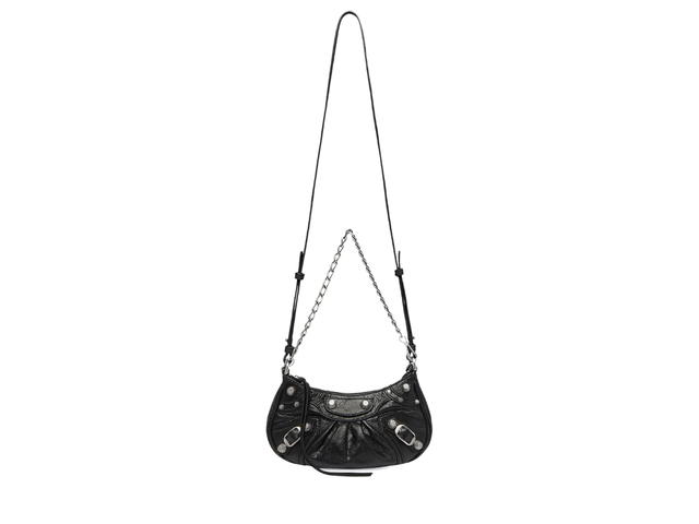 Balenciaga Balenciaga Le Cagole Mini Bag With Chain In Black Arena Lambskin With Aged-Silver Hardware - view 3
