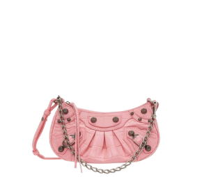 Buy Balenciaga Le Cagole Mini In Crocodile Embossed Calfskin With Aged Silver Hardware Pink at Sasom – Authentic and Ready to Ship