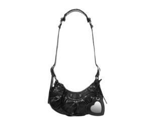 Buy Balenciaga Le Cagole XS Shoulder Bag In Black Arena Lambskin With Aged-Silver Hardware at Sasom – Authentic and Ready to Ship
