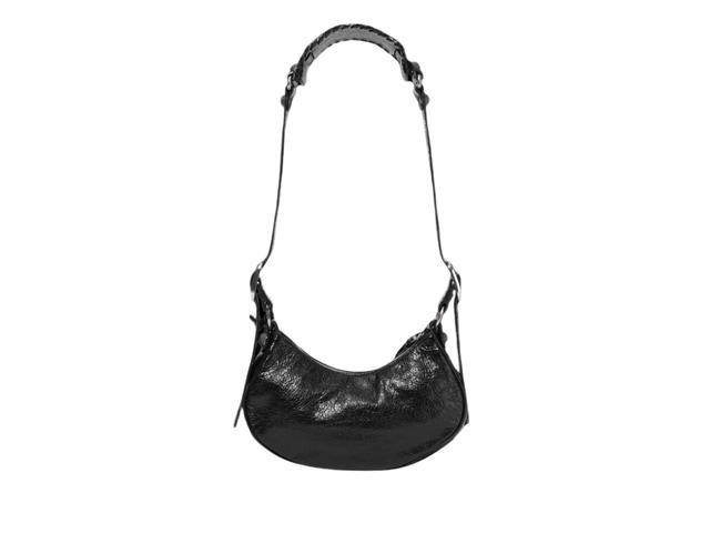 Balenciaga Balenciaga Le Cagole XS Shoulder Bag In Black Arena Lambskin With Aged-Silver Hardware - view 2