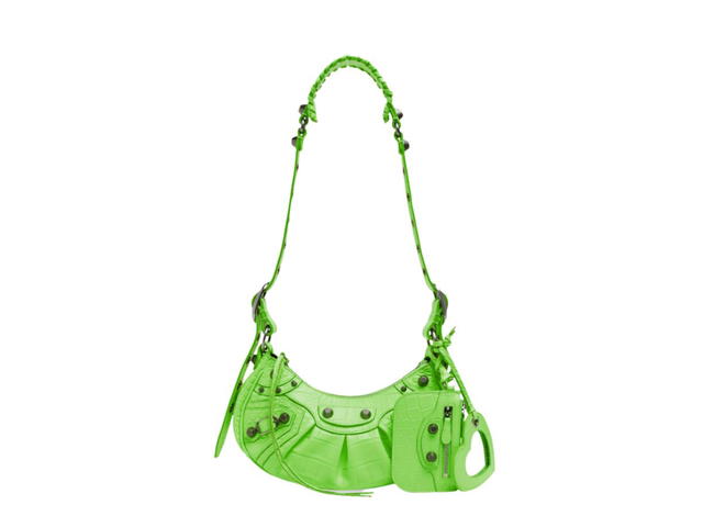 Balenciaga Balenciaga Le Cagole XS Shoulder Bag Crocodile Embossed Green - view 1