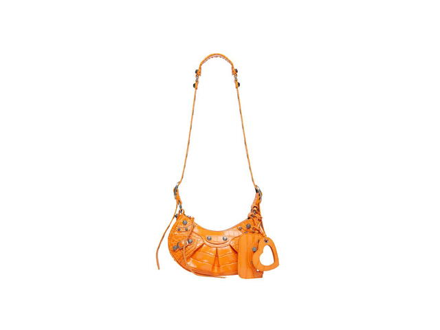 Balenciaga Balenciaga Le Cagole XS Shoulder Bag Crocodile Embossed Orange - view 1