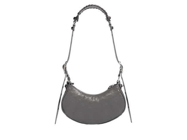 Balenciaga Balenciaga Le Cagole XS Shoulder Bag In Dark Grey Arena Lambskin With Aged-Silver Hardware - view 2