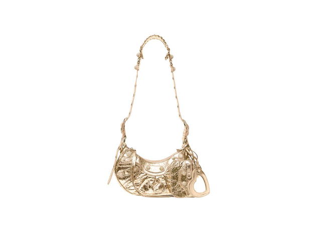 Balenciaga Balenciaga Le Cagole XS Shoulder Bag Metallized With Rhinestones Gold - view 1