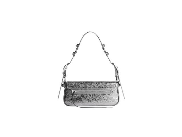 Balenciaga Balenciaga Le Cagole XS Sling Bag In Silver Metallized Arena Lambskin With Aged-Silver Hardware - view 4