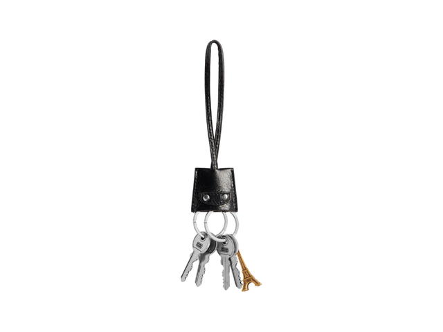 Balenciaga Balenciaga Le City Charm Eiffel In Black Arena Lambskin With Aged-Silver Hardware - view 1