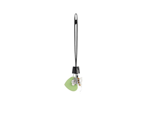 Balenciaga Balenciaga Le City Charm Heart In Black And Green Arena Lambskin - view 2
