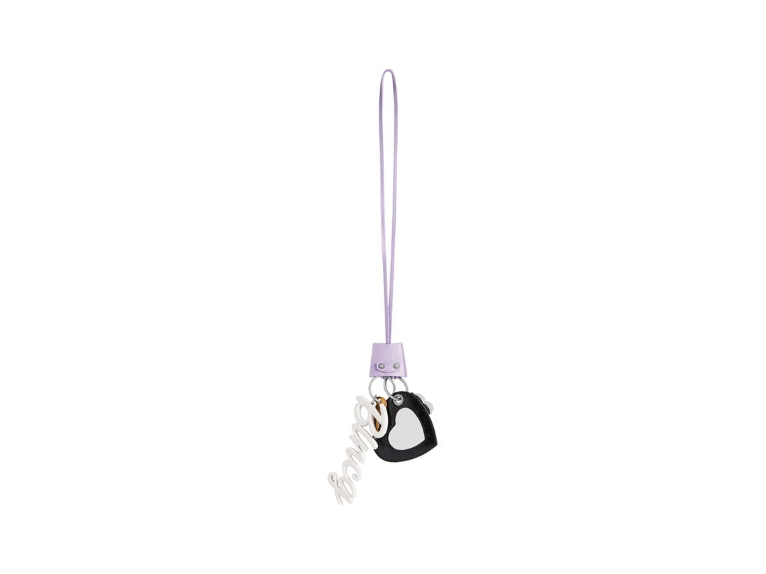 Balenciaga Balenciaga Le City Charm Heart In Light Purple And Black Arena Lambskin