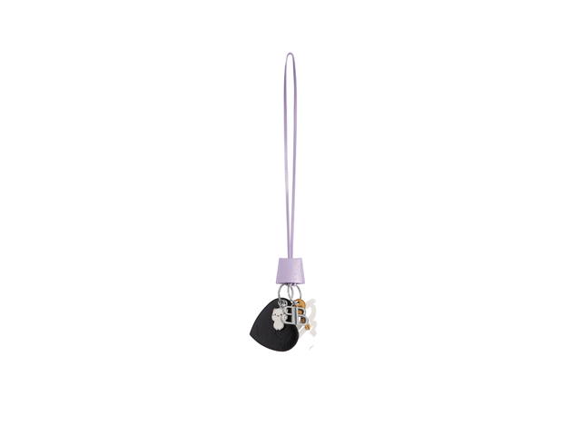 Balenciaga Balenciaga Le City Charm Heart In Light Purple And Black Arena Lambskin - view 2
