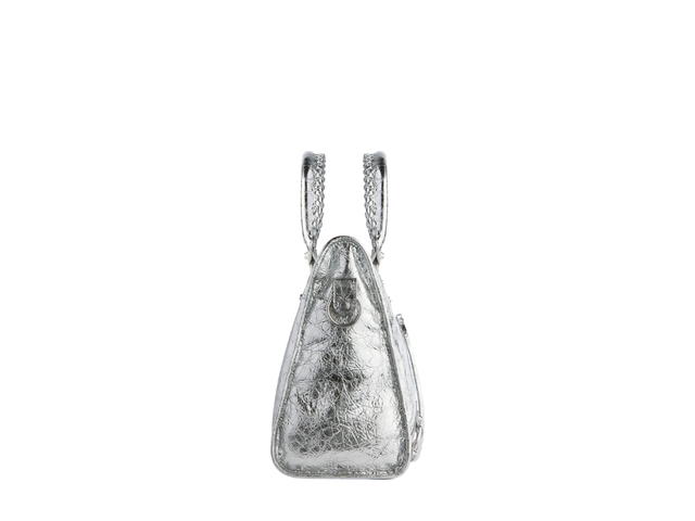 Balenciaga Balenciaga Le City Medium Bag In Silver Metallized Arena Lambskin With Shiny Silver Hardware - view 3