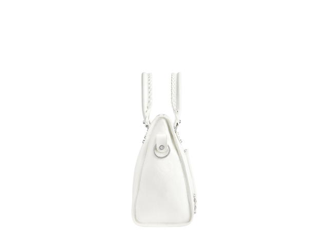Balenciaga Balenciaga Le City Medium Bag In White Arena Lambskin With Shiny Silver Hardware - view 3