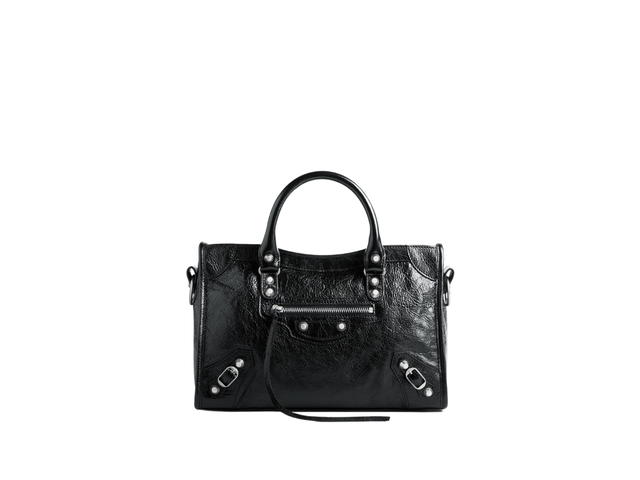 Balenciaga Balenciaga Le City Small Bag In Black Arena Lambskin With Shiny Silver Hardware - view 1