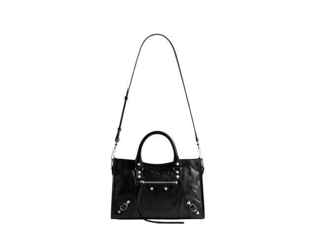 Balenciaga Balenciaga Le City Small Bag In Black Arena Lambskin With Shiny Silver Hardware - view 5