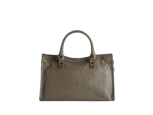 Balenciaga Balenciaga Le City Small Bag In Dark Green Arena Lamsbkin With brass Hardware - view 2