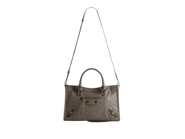 Balenciaga Balenciaga Le City Small Bag In Dark Green Arena Lamsbkin With brass Hardware - view 4