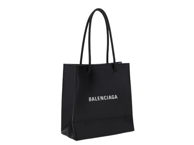 Balenciaga Balenciaga leather bag handbag tote shopping north south xxs Black - view 2