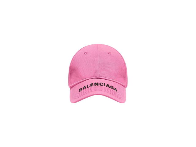 Balenciaga Balenciaga Logo Cap In Pink And Black Embroidered Cotton - view 1