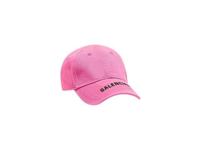 Balenciaga Balenciaga Logo Cap In Pink And Black Embroidered Cotton - view 2