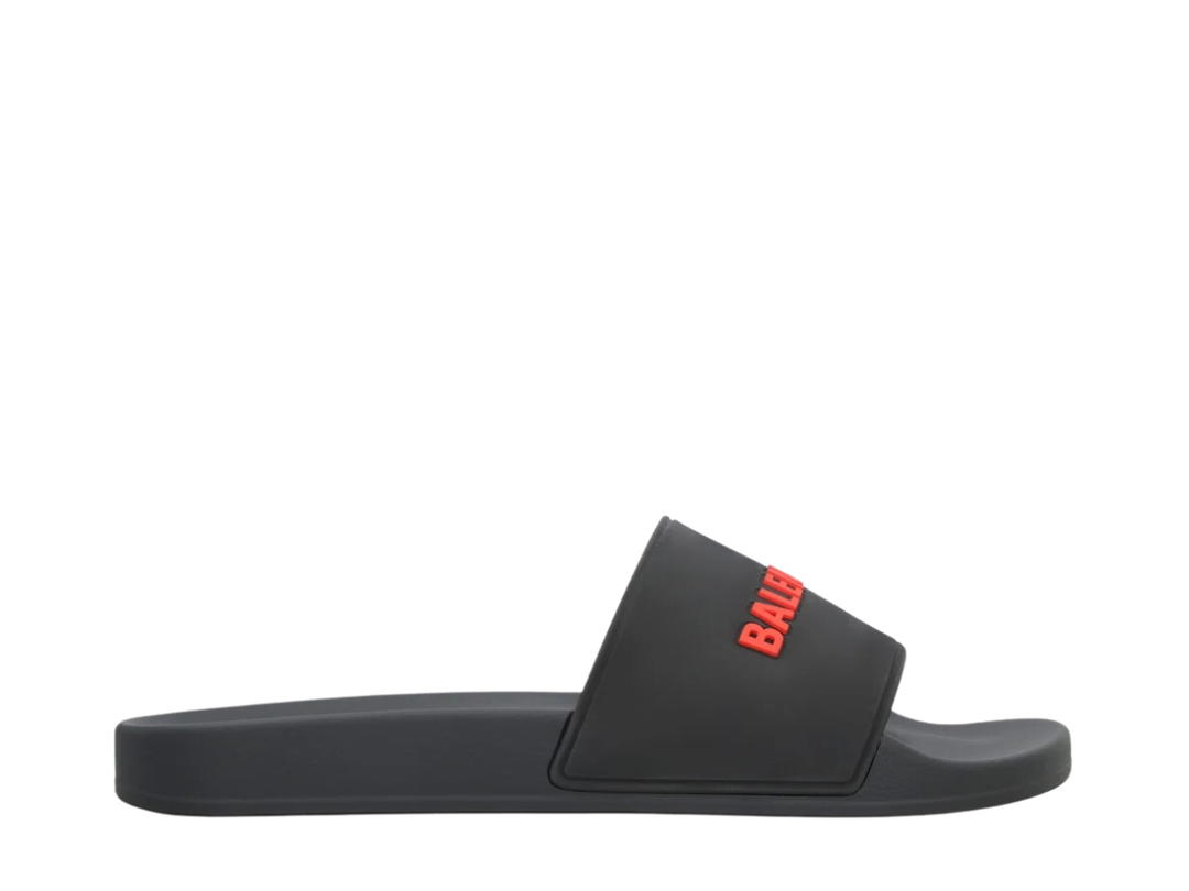 Balenciaga Balenciaga Logo Embossed Open-Toe Sandals In Black