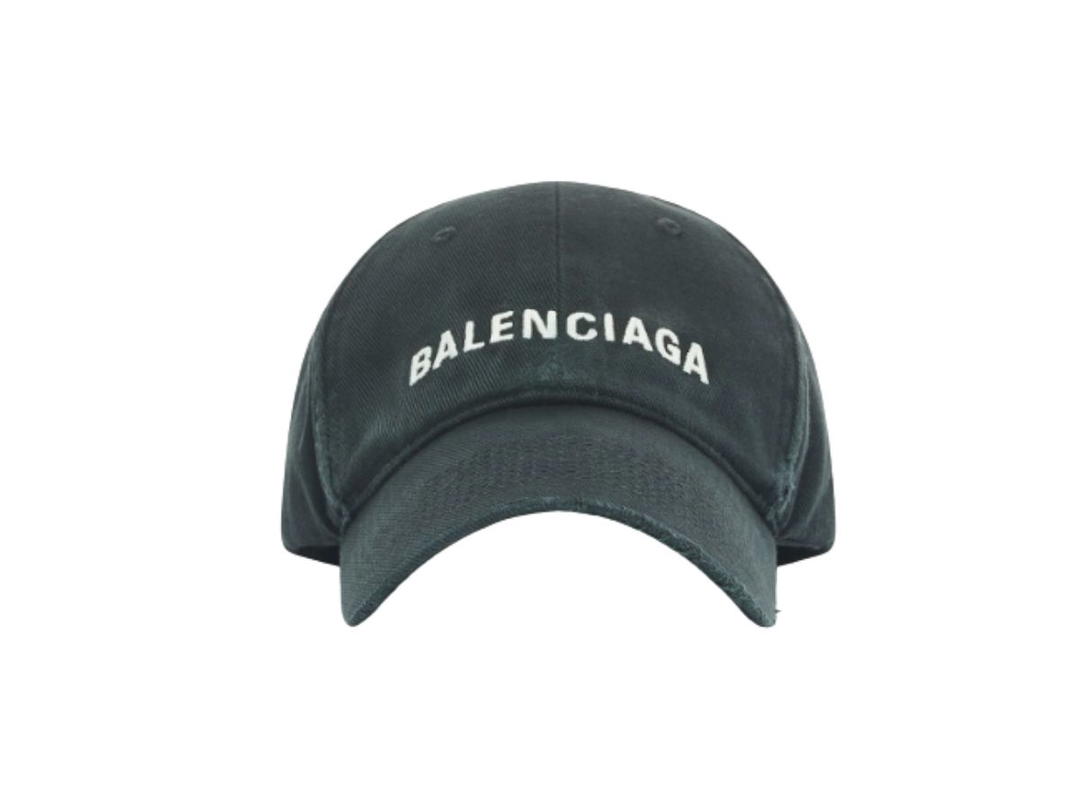 Balenciaga Balenciaga Logo Front Cap Glow In The Dark In Black