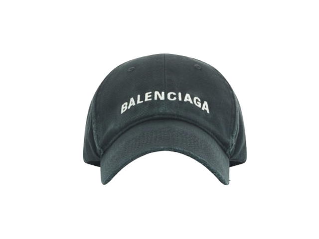 Balenciaga Balenciaga Logo Front Cap Glow In The Dark In Black - view 1