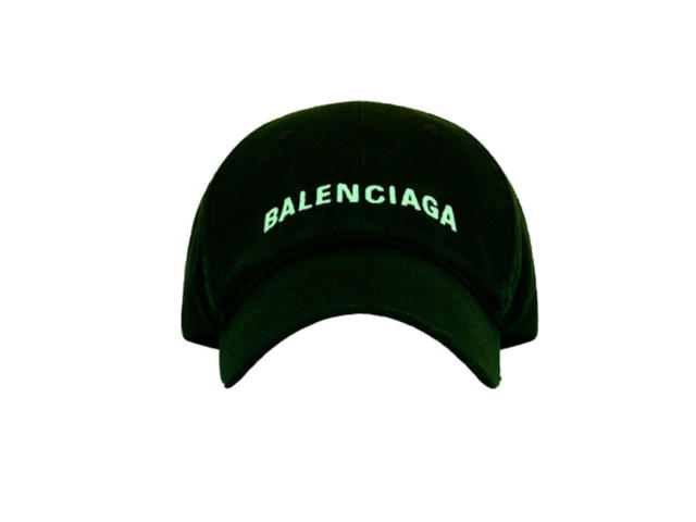 Balenciaga Balenciaga Logo Front Cap Glow In The Dark In Black - view 3