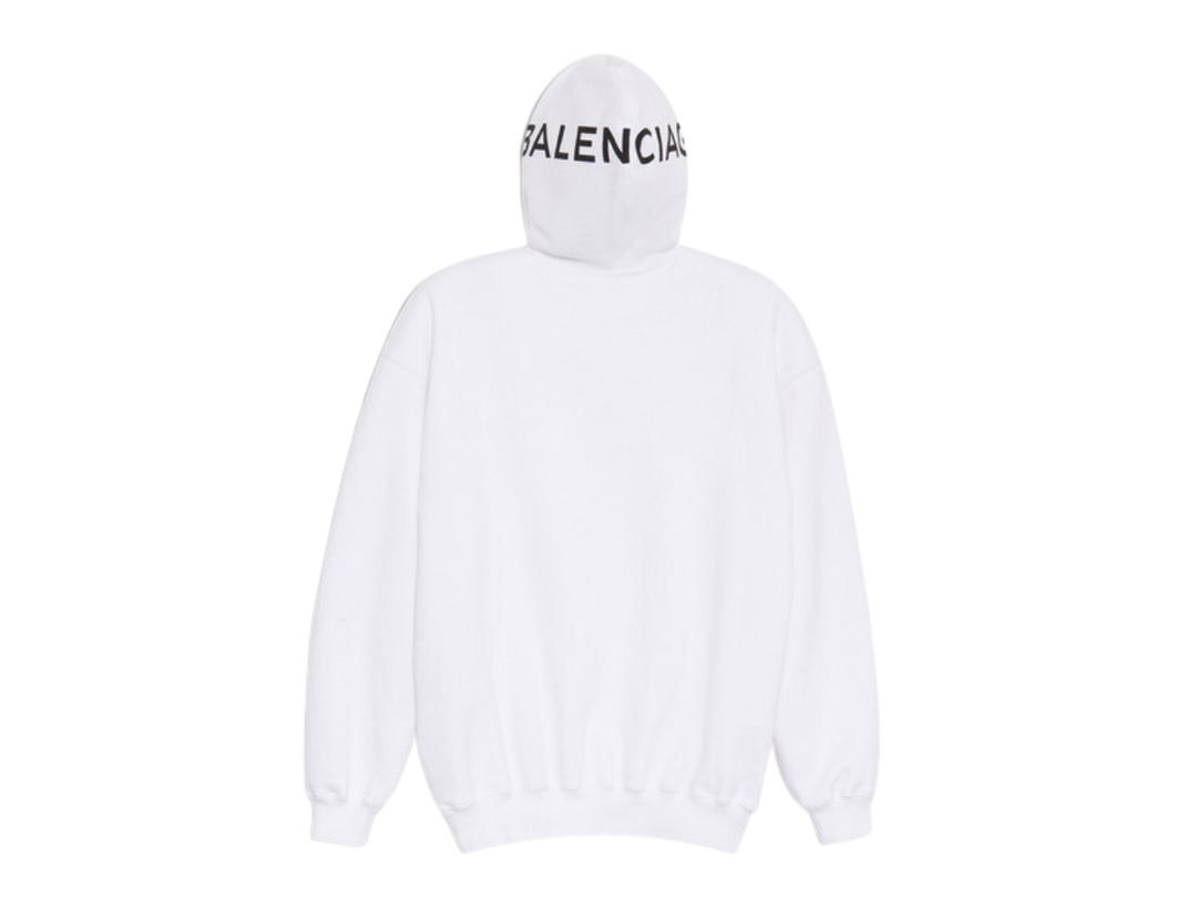 Balenciaga Balenciaga Logo Hood Hoodie In White
