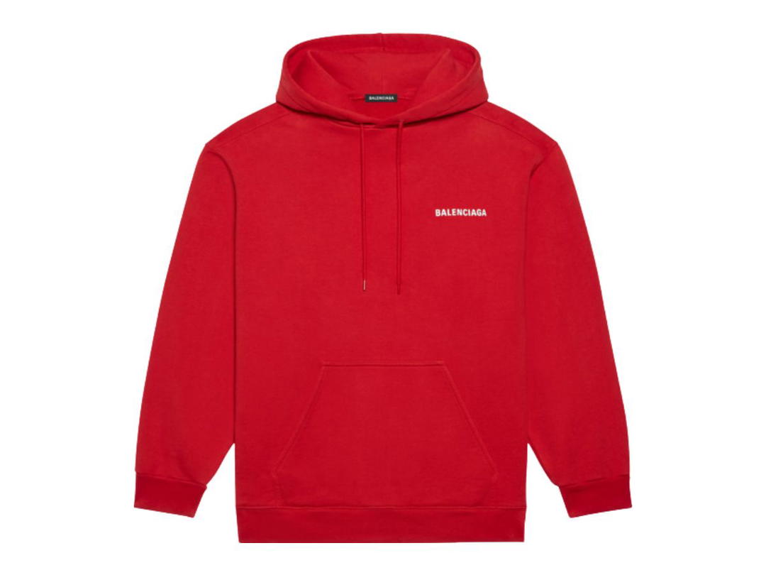 Balenciaga Balenciaga Logo Hoodie Medium Fit In Red