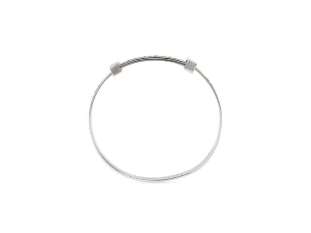 Balenciaga Balenciaga Logo Hoop Bracelet In Sterling Silver - view 2