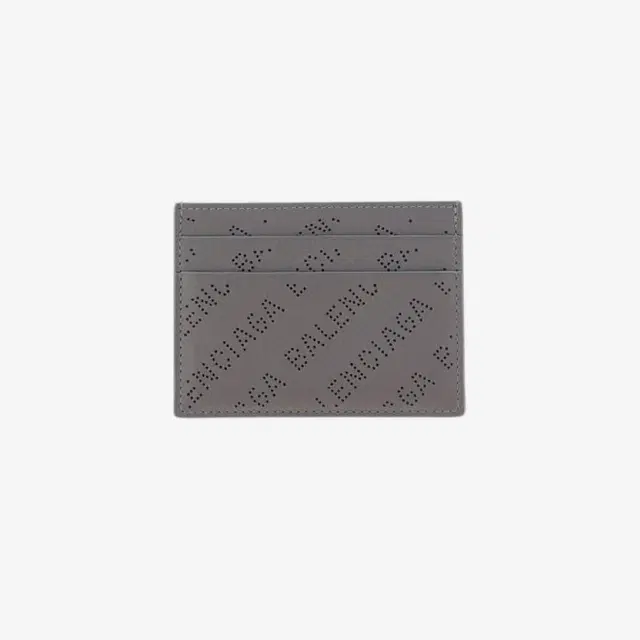 Balenciaga Balenciaga Logo Perforated Cash Card Holder Dark Grey - view 1