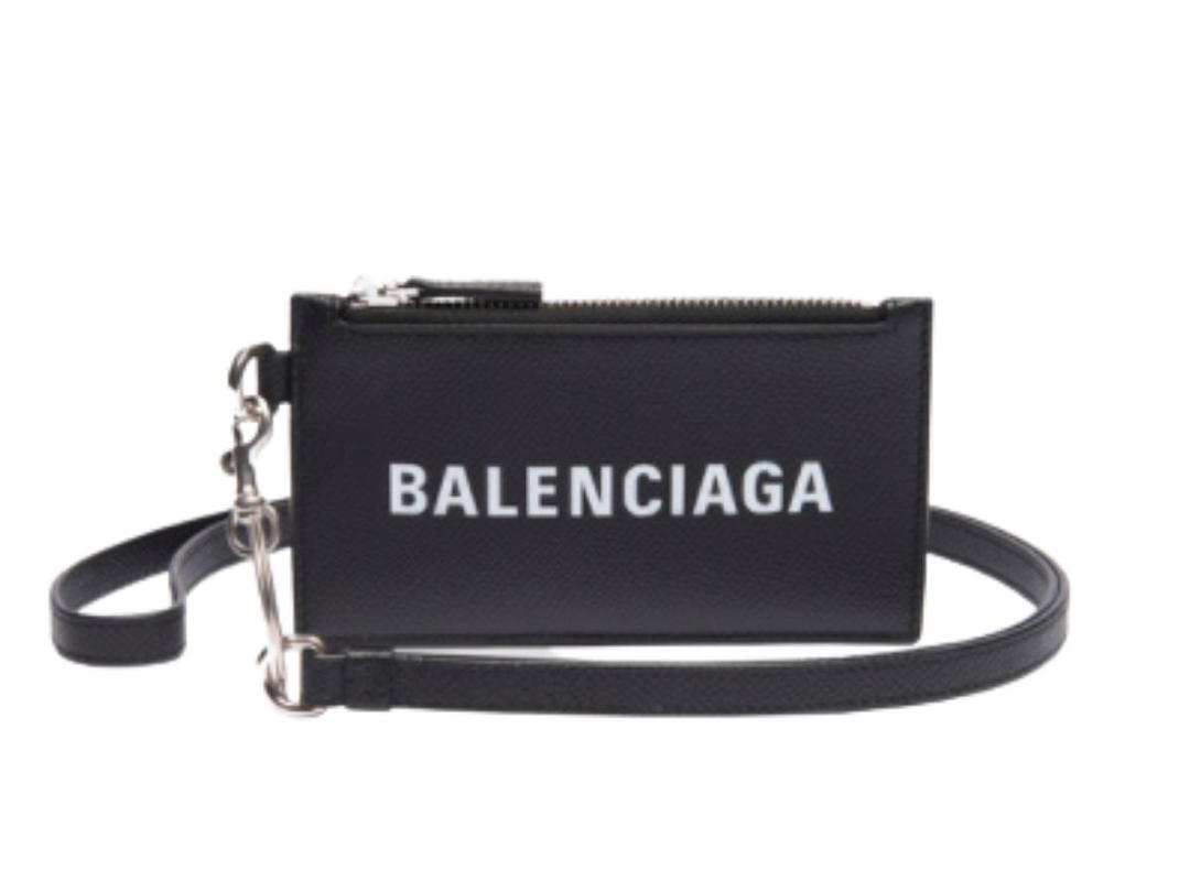 Balenciaga Balenciaga Logo Print Lanyard Cardholder