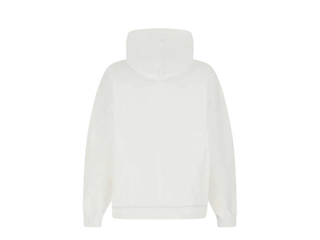 Balenciaga Balenciaga Logo Print Ribbed Hem Hoodie White-Pink - view 2