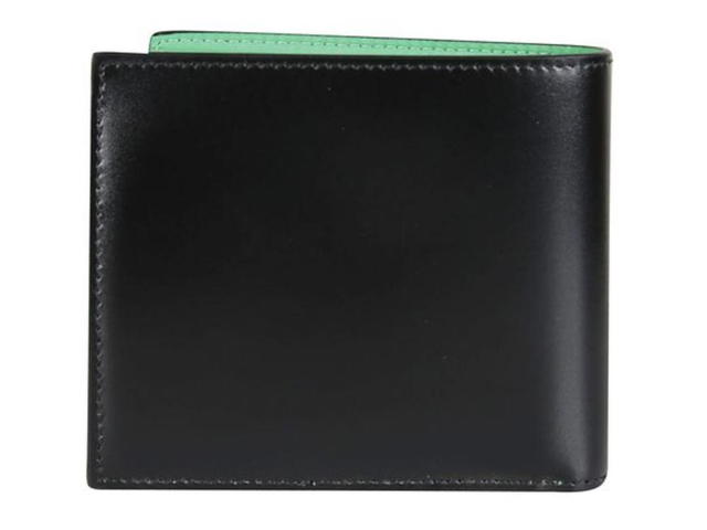 Balenciaga Balenciaga Logo Stamp Billfold Wallet Black Vivid Green - view 3