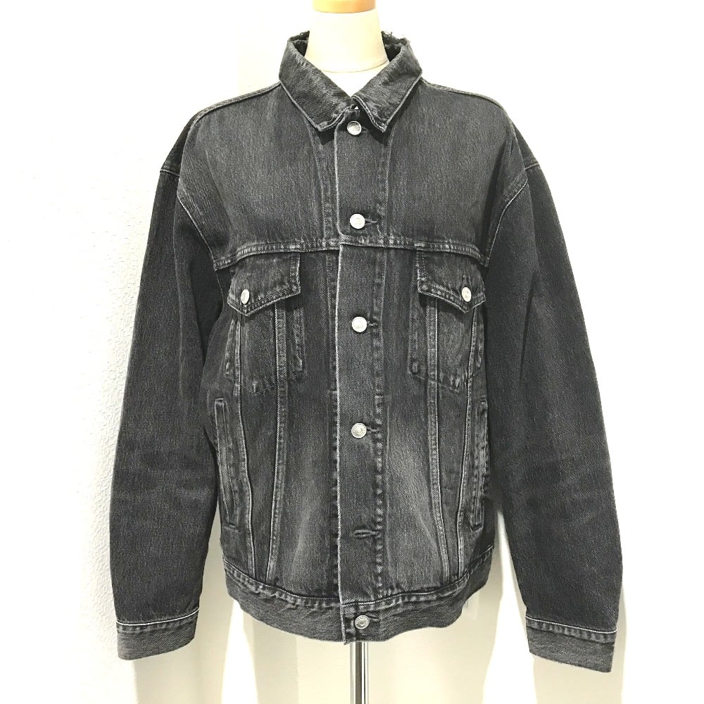 Balenciaga BALENCIAGA Logo Strauss 18AW G Jean Denim Jacket Gray 529177