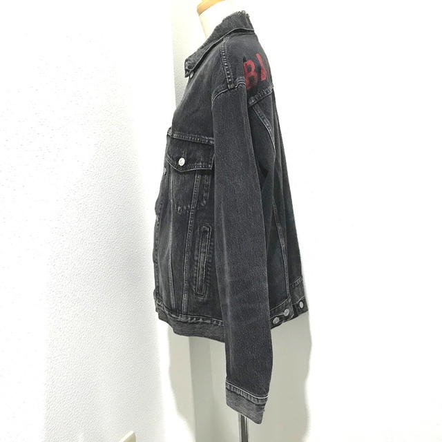 Balenciaga BALENCIAGA Logo Strauss 18AW G Jean Denim Jacket Gray 529177 - view 3