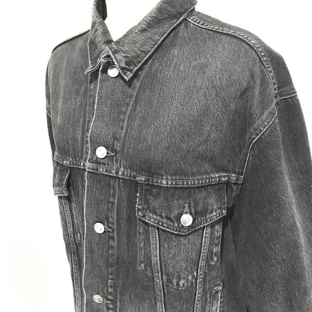 Balenciaga BALENCIAGA Logo Strauss 18AW G Jean Denim Jacket Gray 529177 - view 4