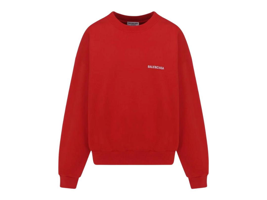 Balenciaga Balenciaga Logo Sweater In Red