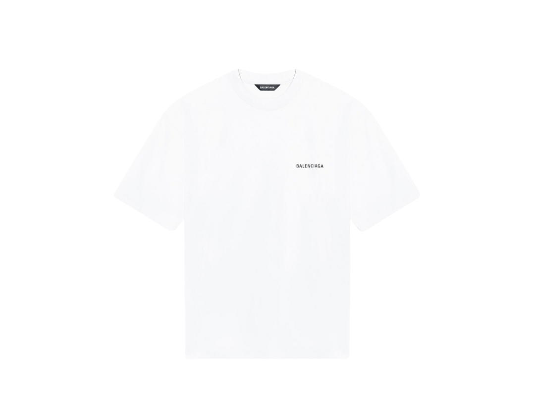 Balenciaga Balenciaga Logo T-Shirt Medium Fit White Vintage Jersey