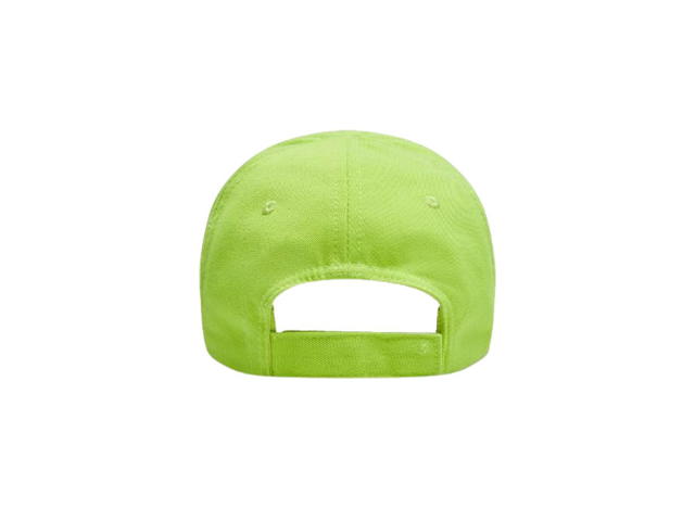 Balenciaga Balenciaga Logo Visor Cap In Fluo Yellow And White Cotton Drill - view 2