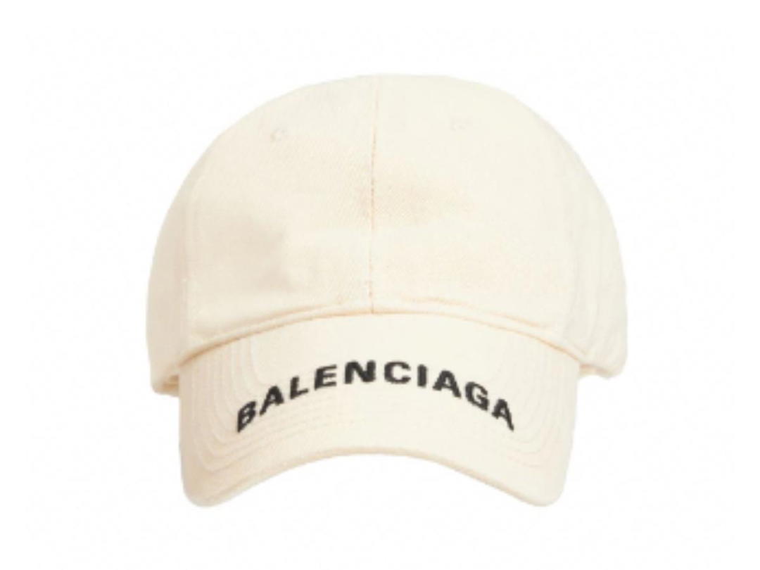 Balenciaga Balenciaga Logo Visor Cotton Baseball Cap White