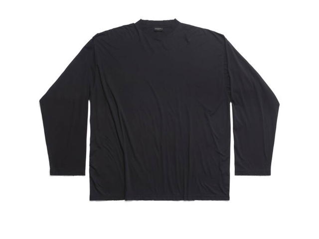 Balenciaga Balenciaga Long Sleeve T-shirt Oversized Black Faded - view 1