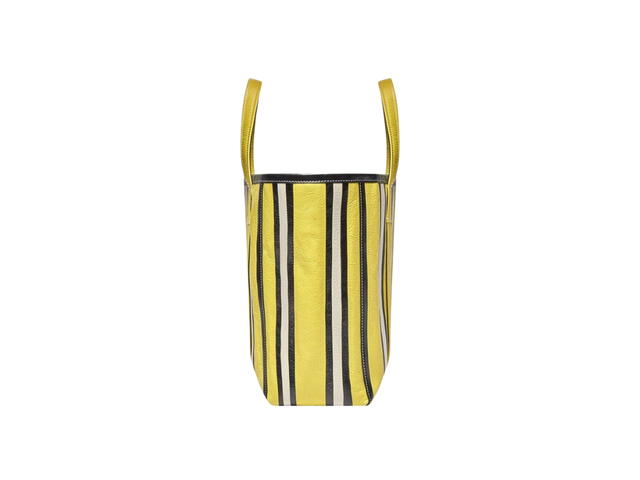 Balenciaga Balenciaga Medium East-West Shopper Bag In Leather Black White Yellow - view 3