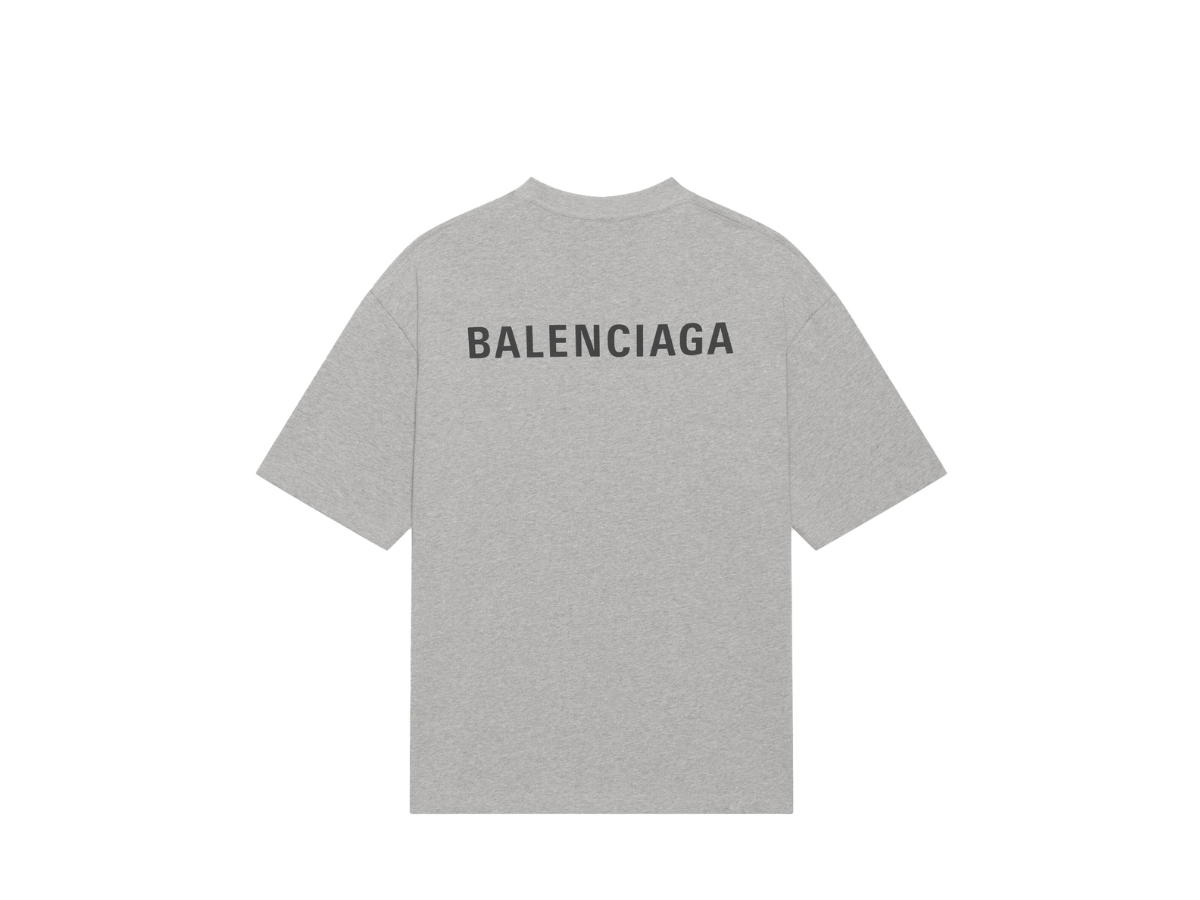 Balenciaga Balenciaga Medium Fit T-Shirt Grey And Black Vintage Jersey